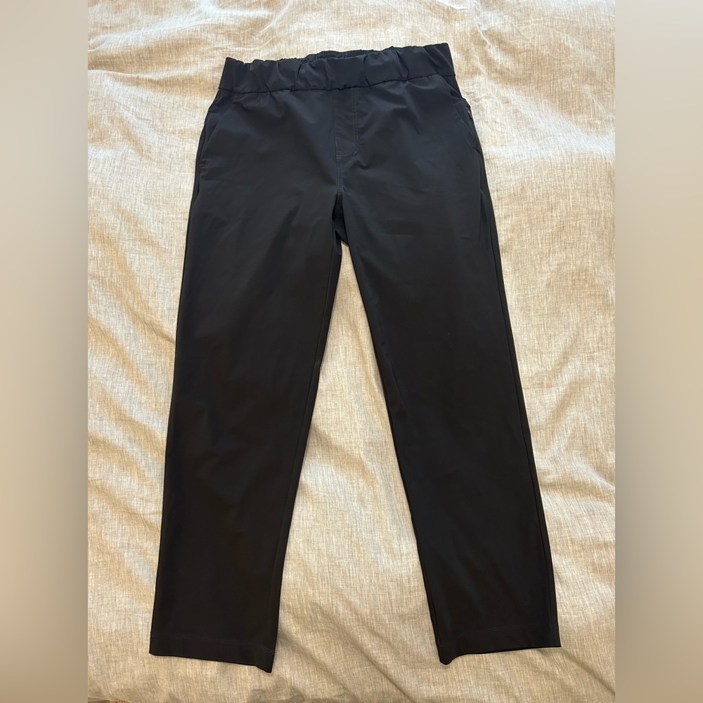 Vuori Wayfarer Miles Ankle Athletic Performance Wear Stretch Knit Pants Black L